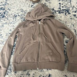 H&M beige/brown full zip up hoodie